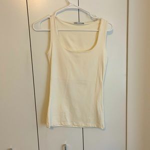 Zara Wide Strap Stretch Top, Ecru